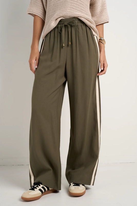STORIES BE TOLD Townie Wide Leg Pant Pant Olive