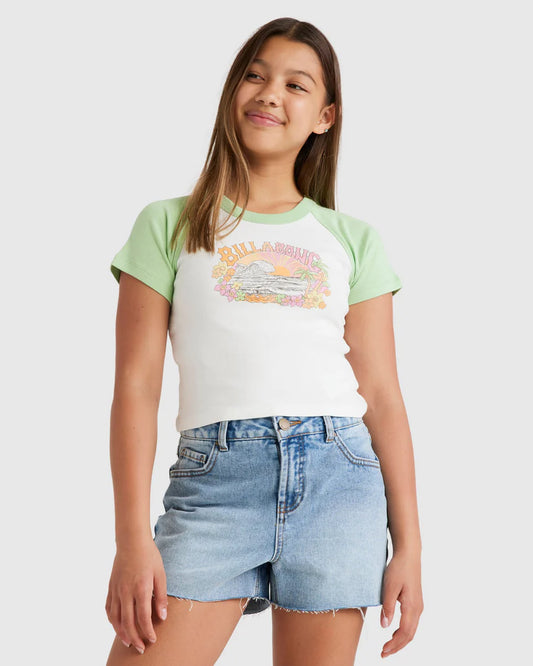 Billabong Tropical Views Raglan Tee Girls 8-14