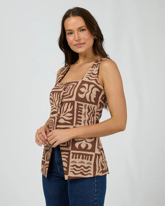 SILENT THEORY Tulum Top Brown