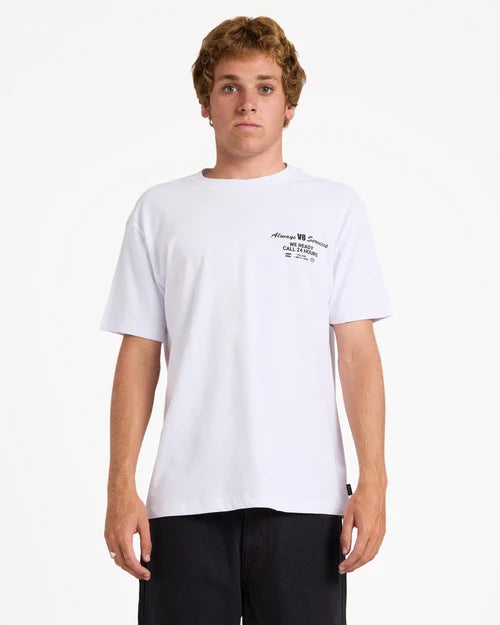 RVCA V8 Short Sleeve Tee White