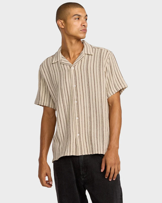 RVCA Vacancy Stripe Short Sleeve Shirt