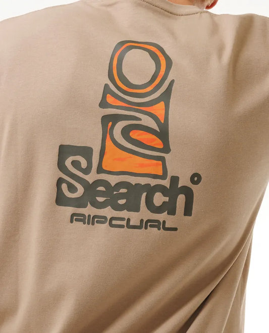 Rip Curl Vaporcool Search Stacked Tee Sand Dune