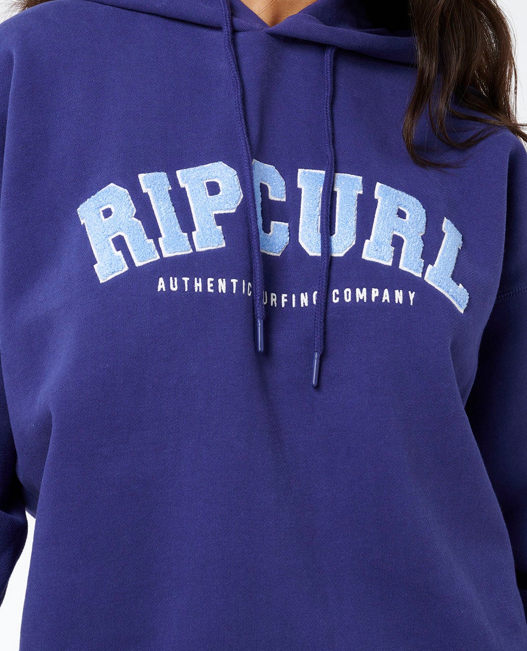 RIP CURL Varsity Pullover Hoodie Dark Blue