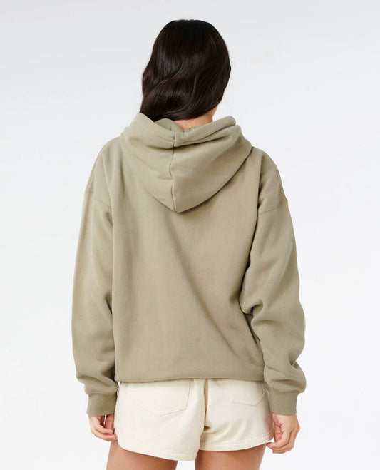 RIP CURL Varsity Pullover Hoodie Olive