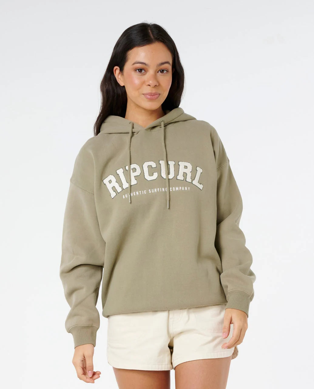 RIP CURL Varsity Pullover Hoodie Olive