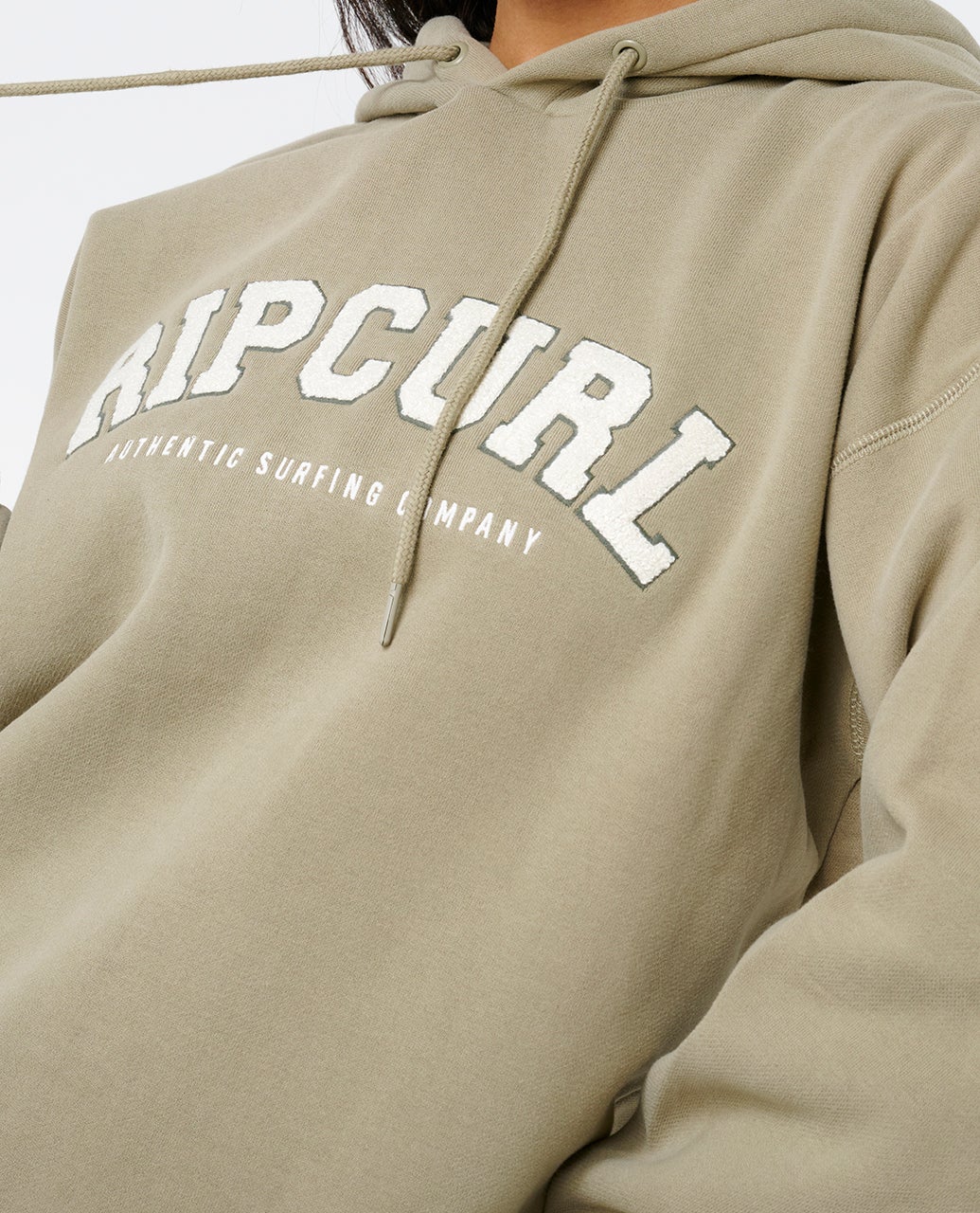 RIP CURL Varsity Pullover Hoodie Olive