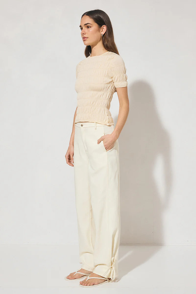 MON RENN Vega Knit Top Cream