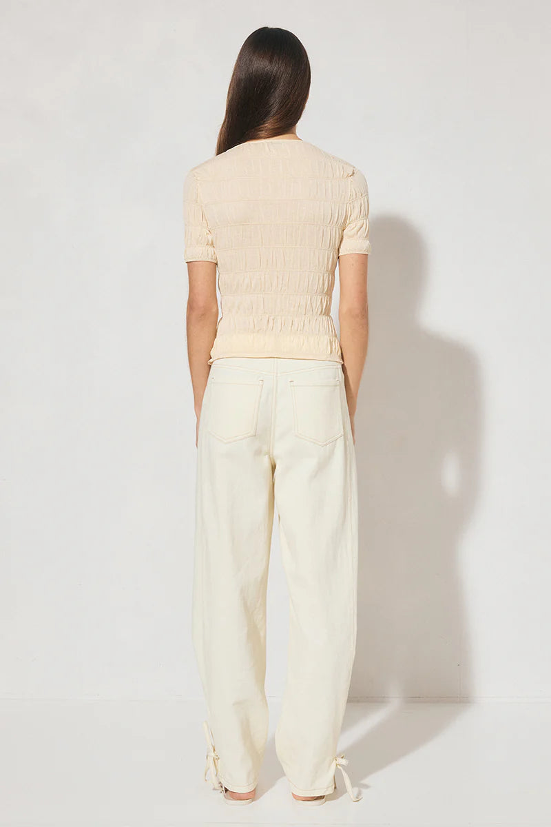 MON RENN Vega Knit Top Cream