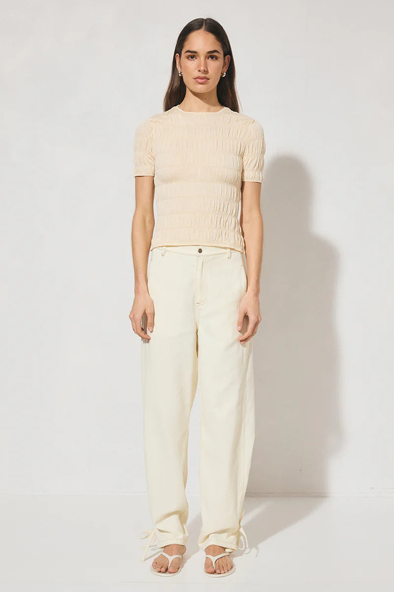MON RENN Vega Knit Top Cream