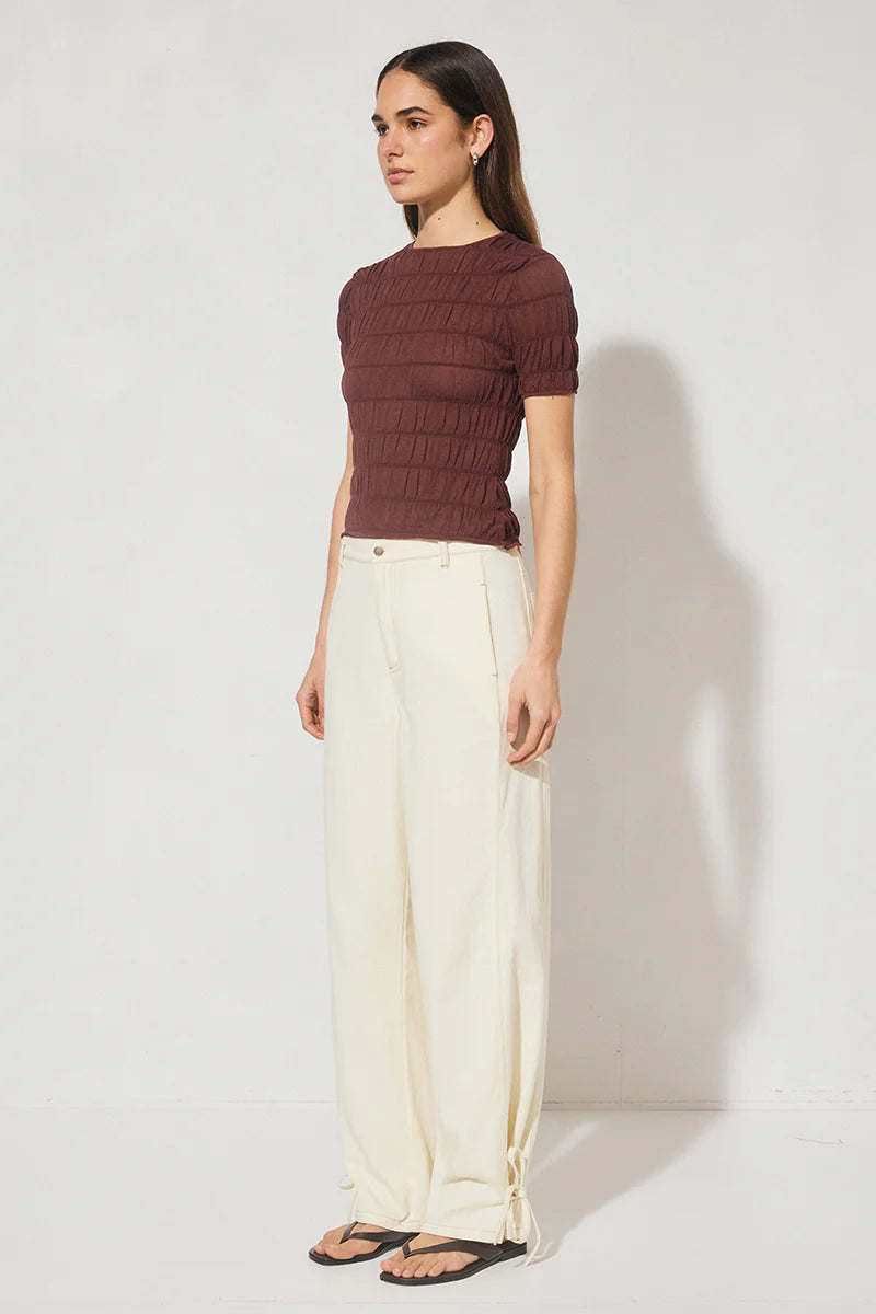 MON RENN Vega Knit Top Plum