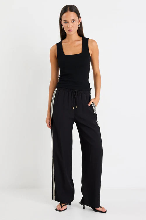 STORIES BE TOLD Vibe Jacquard Stripe Wide Leg Pant