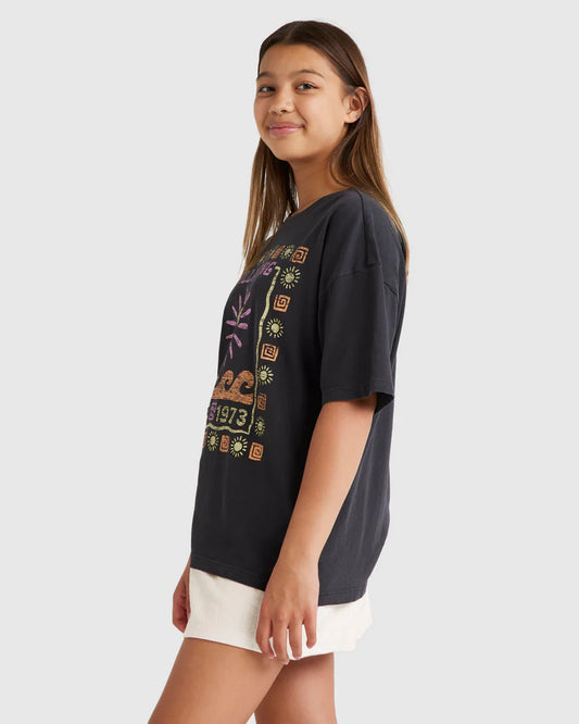Billabong Girls Wave and Sun Tee 8-14 years
