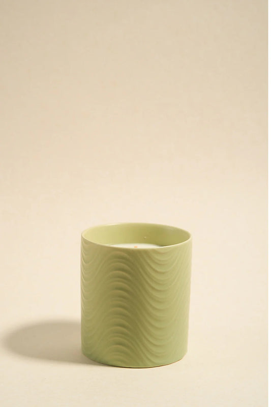 FLO'S HOME Wavy Sage Ceramic Scented Candle