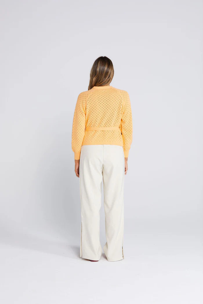 THING THING Wrapt Cardigan Peach Pointelle