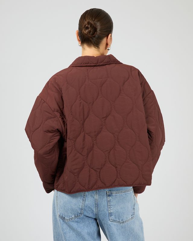 SILENT THEORY Archer Stitched Jacket Cherry