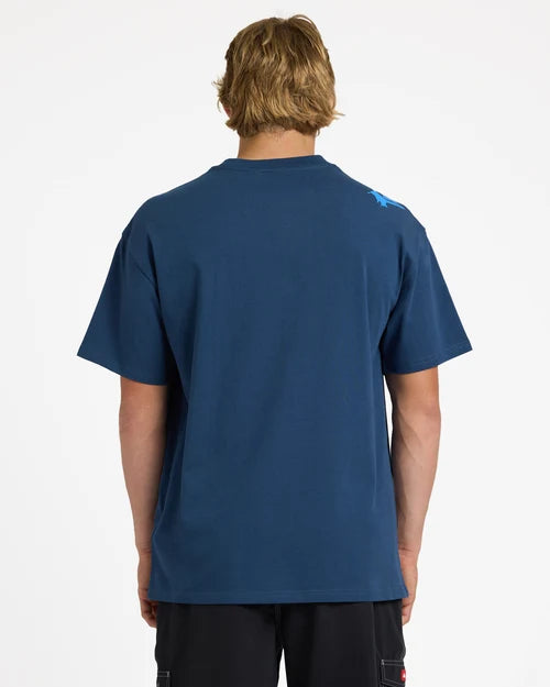 QUIKSILVER Young Guns Scrawled Tee Dark Denim