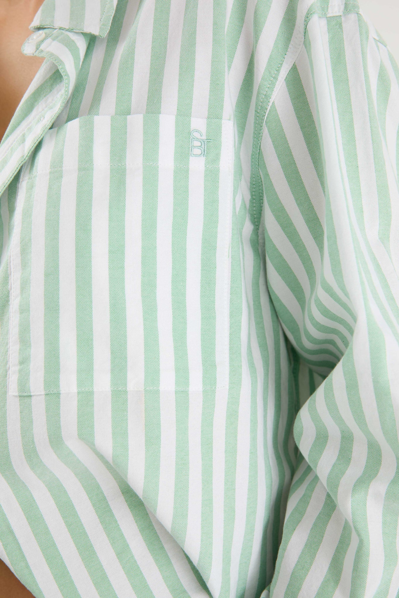 STORIES BE TOLD You Got This Shirt Green Wide Stripe