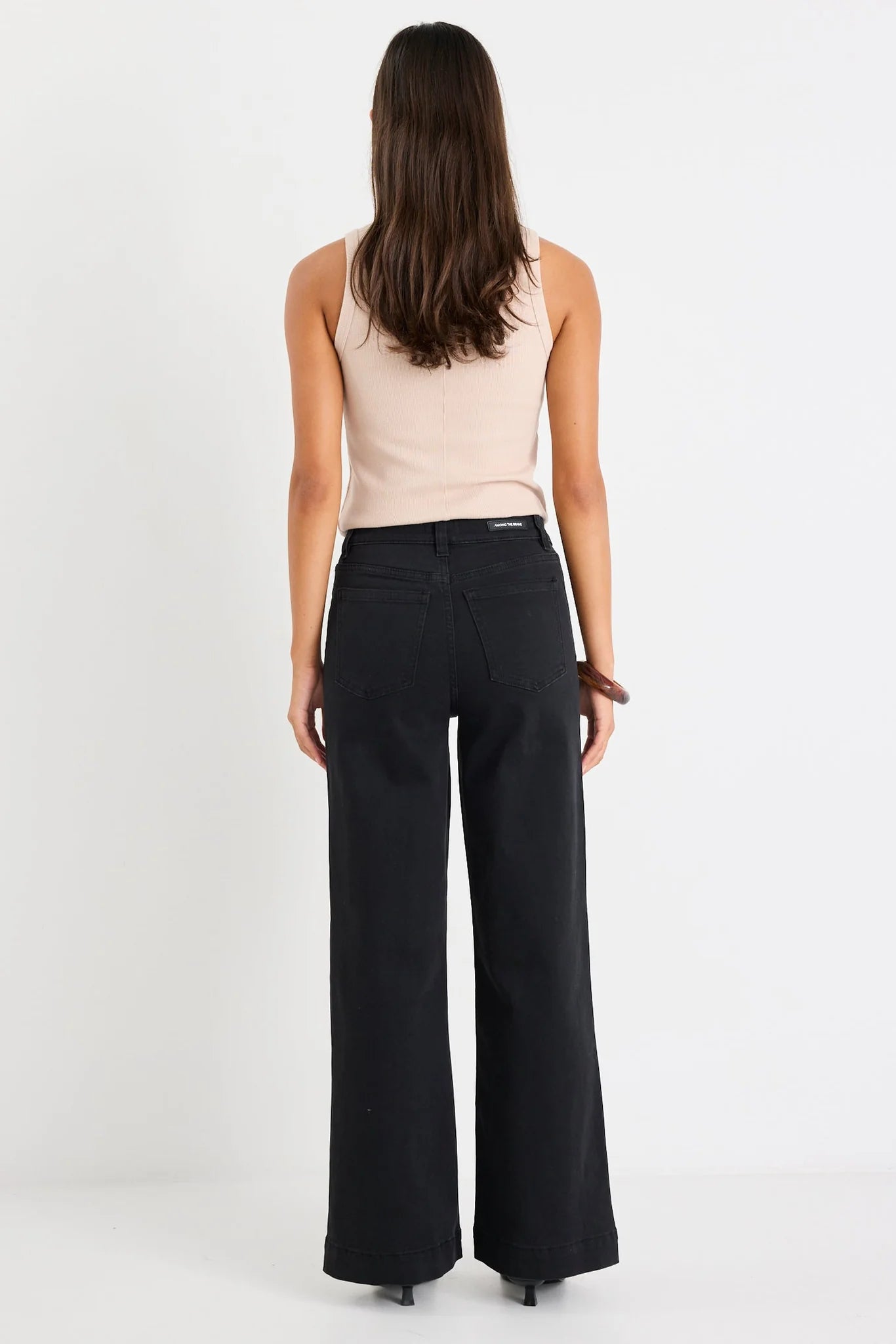 AMONG THE BRAVE Zoey Black Denim Wide Pocket Jean