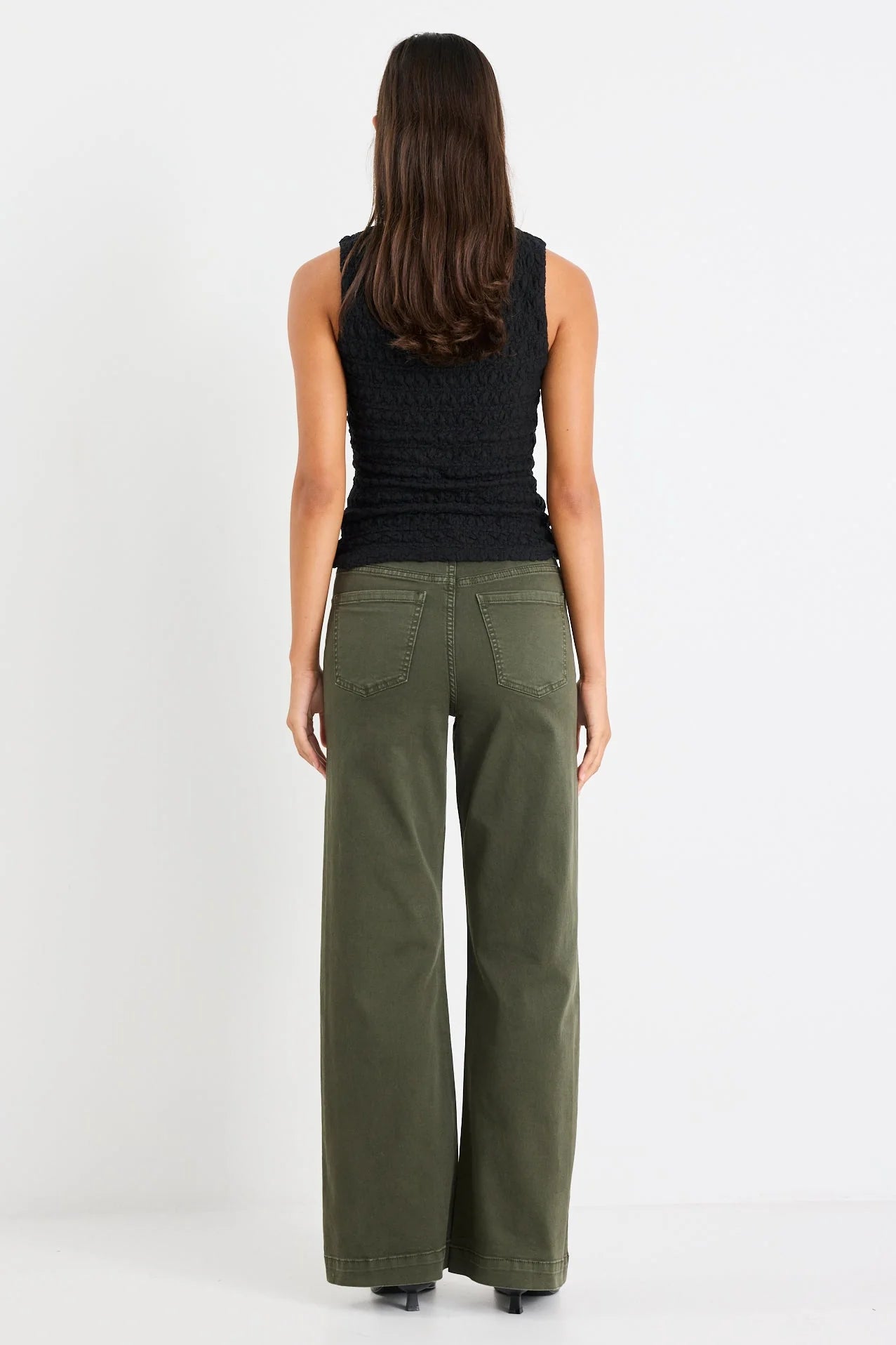 AMONG THE BRAVE Zoey Dark Khaki Pocket Jean Pant